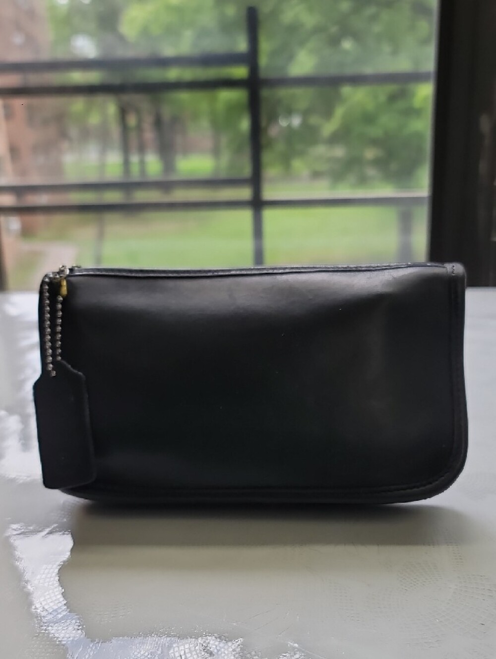 Coach Vintage  Black Leather Cosmetic Case Pouch. - Picture 3 of 14